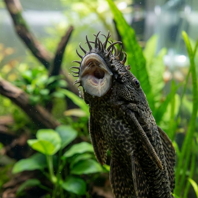 Анциструс чистить скло